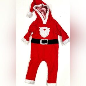 18 Months Cat and Jack Red, White and Black Santa Suit